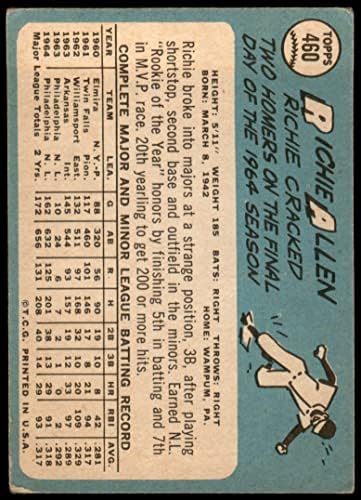 1965 Topps 460 Gazdag Allen Philadelphia Phillies (Baseball Kártya) FAIR Phillies