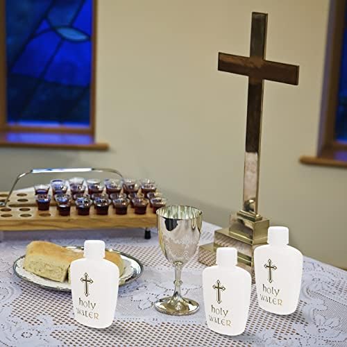 MAGICLULU 6db Katolikus Keresztény Szent Üveg Víz Szent Víz az Üres Konténerek Arany Kereszt a Húsvét Halloween Keresztség