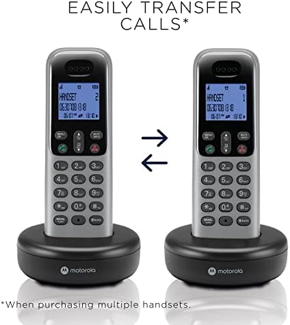 Motorola Hang T601 Vezeték nélküli Telefon Rendszer w/Digitális Kézibeszélő + Üzenetrögzítő, Hívja Blokk - Sötét Szürke