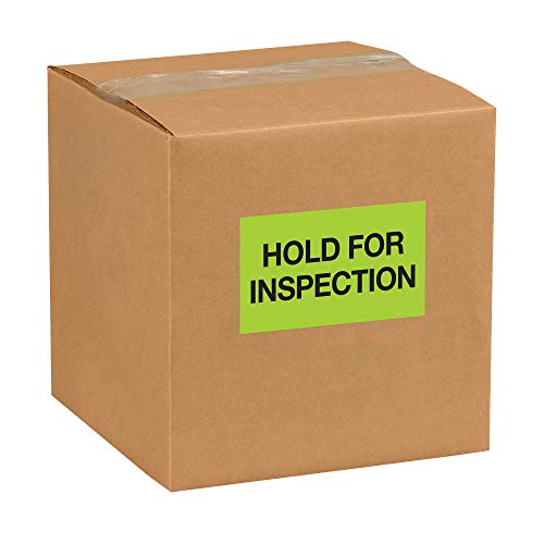 DOBOZ USA BDL1222 Szalag Logika Címkék, Tartsa Ellenőrzés, 3 x 5, Fluoreszkáló Zöld (Csomag 500)