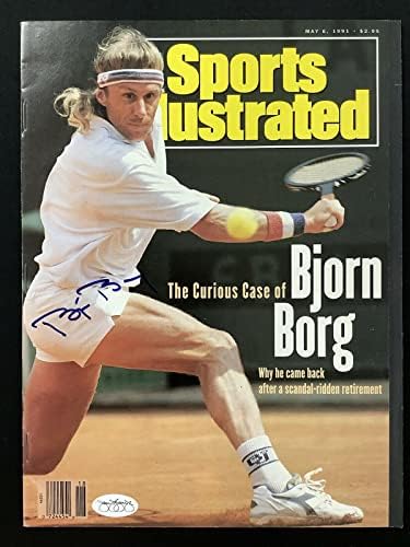 Björn Borg Aláírt Sports Illustrated 5/6/91 Nincs Címke francia Nyílt Slam Auto SZÖVETSÉG - Dedikált Tenisz Magazin