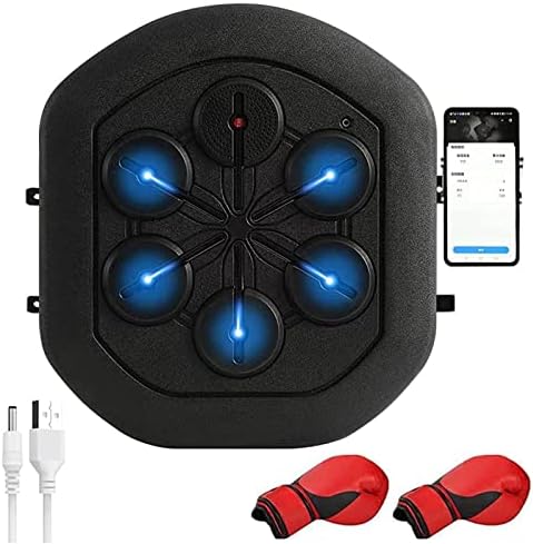Longzhuo Box Gép, Falra Szerelhető Boksz Edzés, Bluetooth LED Music Box Gép+USB Töltő+Boksz-Kesztyűket, Gyakorlat, Képzés, Boksz