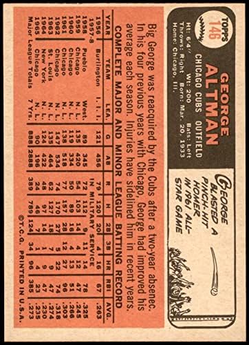 1966 Topps 146 George Altman Chicago Cubs (Baseball Kártya) NM/MT Cubs