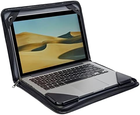 Broonel Fekete Bőr Laptop Messenger Esetben - Kompatibilis ASUS Vivobook S14 Evo S435EA-KC032W Zöld Laptop 14