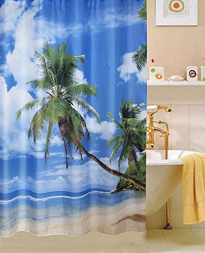 Trópusi Nyári Beach Szövet Zuhanyfüggöny (Nyári Beach)