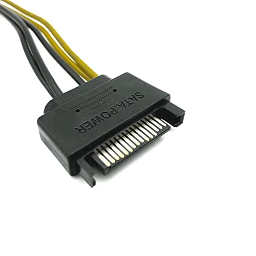 15-pin SATA 8-pin (6+2) PCI-Express, Video Kártya Adapter Kábel 7.8-es (2 Db)