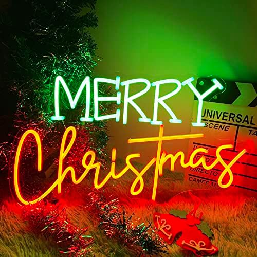 Karácsonyi Neon SignsTree Otthoni Dekoráció Színes Éjszakai Fény Piros Harang neonok LED Lámpa, Fali Dekoráció Gyerek Szoba