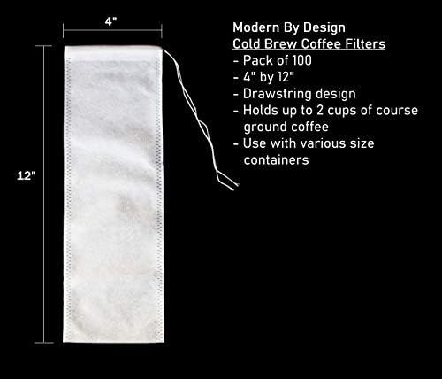 Modern Design 100 Pack 4 x 12 Hideg Sört, Kávét, Szűrő, Eldobható Hálós Sör Zokni Koncentrátum, Kávé/Tea, Használja a Palackok, Üvegek,