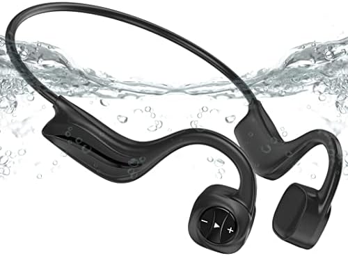 Úszás csontvezetéses Fejhallgató, IPX8 Vízálló Fülhallgató, Bluetooth Nyitott Fül Vezeték nélküli Sport Fülhallgató MP3 Lejátszás