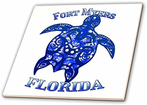 3dRose Fort Myers, Florida vitorlás tengeri horgonyt, ha szeretsz csónakázni. - Csempe (ct_360049_7)