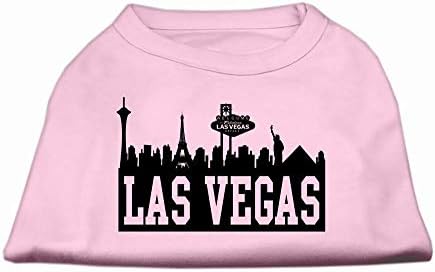 Délibáb Pet Termékek 14-Es Las Vegas Városára Képernyő Nyomtatás Póló Háziállat, Nagy, Világos Rózsaszín