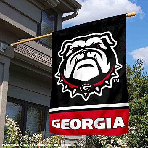 Georgia Bulldogs Új Kutya Két Egyoldalas valamint Kétoldalas Ház Zászló