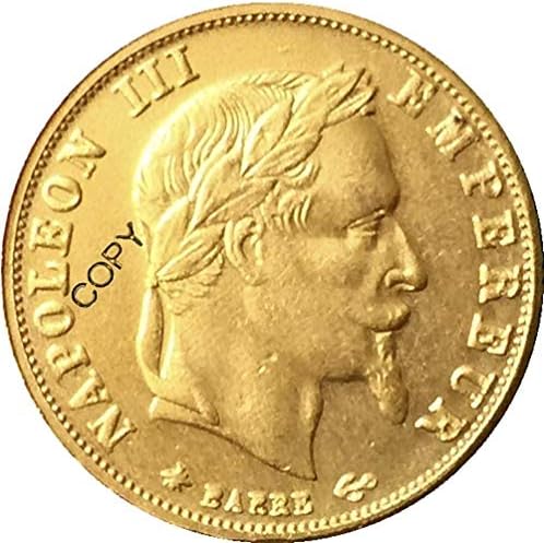 1868 Franciaország 5 Frank - Napóleon III Érmék Másolatot Díszek Gyűjtemény Ajándékok