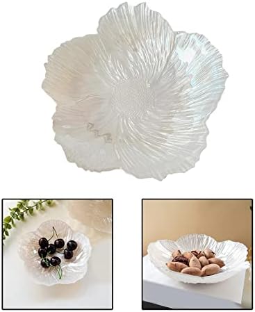 OITTO Asztali Kristály Pohár Gyümölcs Tál, Tányér Háztartási Snack tortaformát Nappali, 21 cm 1db (Méret : 33 cm 1db)