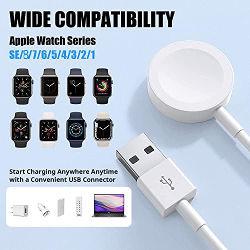 Vigyázz Töltő Kompatibilis Apple Nézni, USB C, 3.3 FT Hordozható Apple Órát Töltő, USB Kábel, Mágneses Gyors Töltés Kábel iWatch Ultra Sorozat/8/7/6/SE/SE2/5/4/3/2