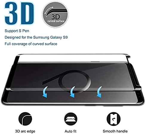 Micger Galaxy S9 képernyővédő fólia 【2+2 Csomag】 2 Csomag Kamera Lencséjét Védő, Könnyű Telepítés, 3D-s Üveg 9H Keménységű Edzett Üveg
