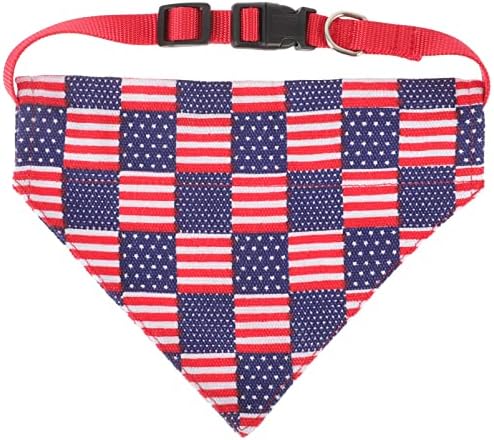 Amosfun Függetlenség Napja Amerikai Zászló Kutya Háromszögletű Kendő Pet Háromszög Kendő Mosható Kutya Nyakörv