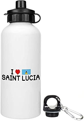 Azeeda 600ml 'Szeretem Saint Lucia' újra Víz / Italt, Üveget (WT00054158)