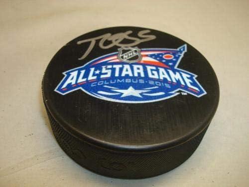 Mark Giordano Aláírt 2015 All Star Game Jégkorong Calgary Flames Autogramot 1B - Dedikált NHL Korong