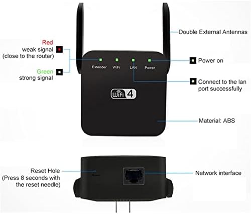 M2EBYl 300M WiFi Range Extender WiFi Jel Emlékeztető Vezeték nélküli Átjátszó WiFi Erősítő
