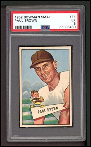 1952 Bowman 14 Paul Brown Cleveland Browns-FB (Foci Kártya) PSA a PSA 5.00 Browns-FB Miami Ohio