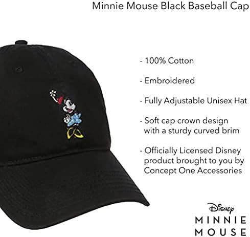 A koncepció Egy Disney Minnie Egér Himzett Pamut, Állítható Apa Kalapot, Baseball Sapkát Ívelt Színültig