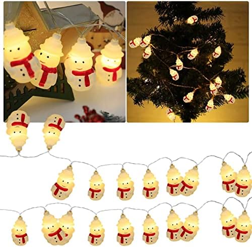Karácsonyi Hóember String LED Lámpák String Dekoratív Világítás Mikulás, Hóember Fejét Díszítő Húrok USB Powered Karácsonyra Udvaron Fél