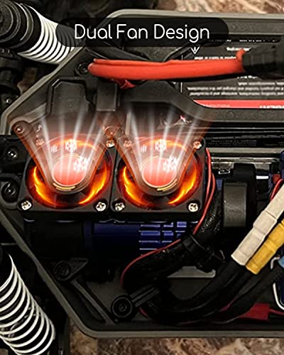 VXL-3s ESC hűtőventilátor Motor Kettős Ventilátor Készlet Kompatibilis a Traxxas Slash 4x4 Eszeveszett 4x4 Rustler 4x4 Hoss