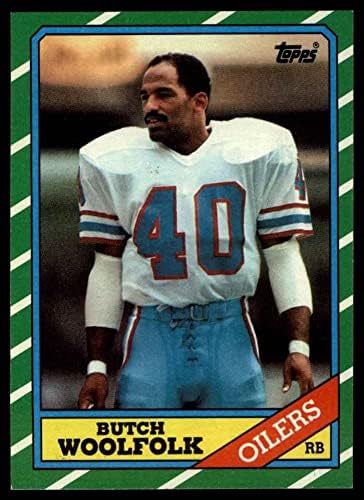 1986 Topps 352 Butch Woolfolk Houston Oilers (Foci Kártya) NM/MT Oilers Michigan
