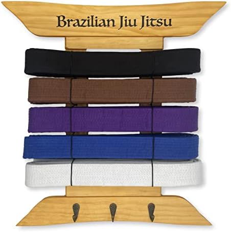 Brazil Jiu Jitsu Öv Display | BJJ Öv Rack 5 Övek Plusz Érmet Hanger | a Fehér vagy Fekete Öv | Harcművészetek Öv Birtokos Eset | Ajándékok