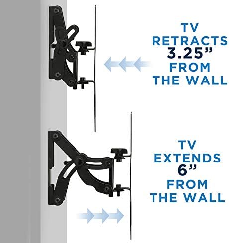 Mount-It! Forgatható TV Fali tartó Egyszeri Stud Telepítés | Elfér 200x200 VESA Minták 23-42 Hüvelykes Síkképernyős tv-s Monitorok | Állítható