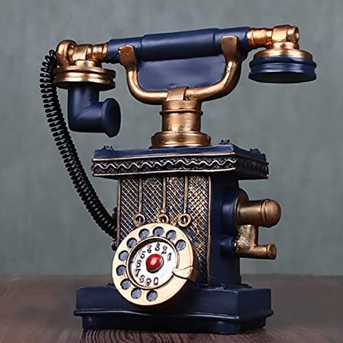 ABaippj Vintage Gyanta Telefon Modell Miniatűr Kézműves Fotózás, Kellékek Retro Bútorok Figurák Bár Lakberendezés Telefon Miniatűr