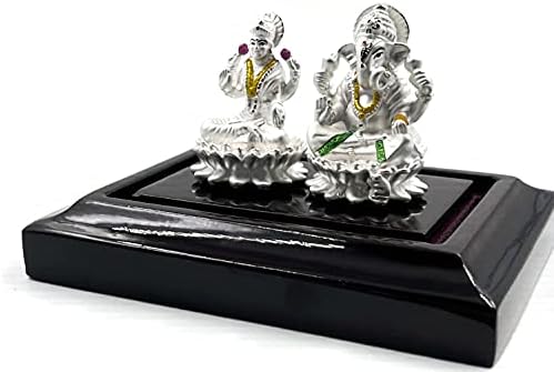 Balaji KFT 999 Tiszta Ezüst Ganesh & Lakshmi/Laxmi Idol/Szobor/Murti (Figura 08)