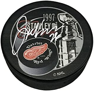 JOE KOCUR Aláírt 1997-Ben Stanley-Kupa Bajnokok Puck - Detroit Red Wings - Dedikált NHL Korong