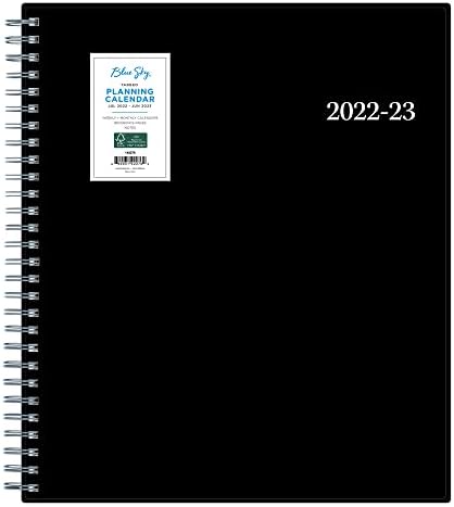 Kék Ég 2022-2023 tanévben Heti, illetve Havi Tervező, 8 x 10.875, Hajlékony Fedél, Wirebound, Dainian (142276)