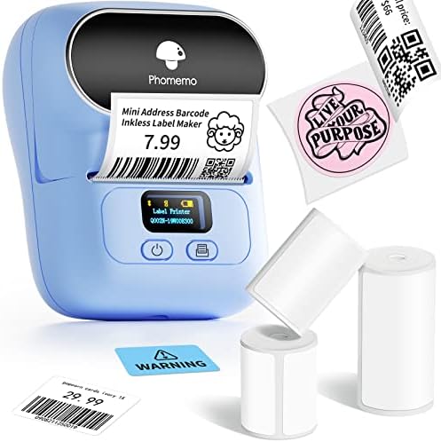 Phomemo feliratozógép 3 Címkék - M110 Hordozható Bluetooth-címkéző Gép Kis Üzlet, Vonalkód, Cím, Logó, Ruházat, Jerwery, Kompatibilis az iOS