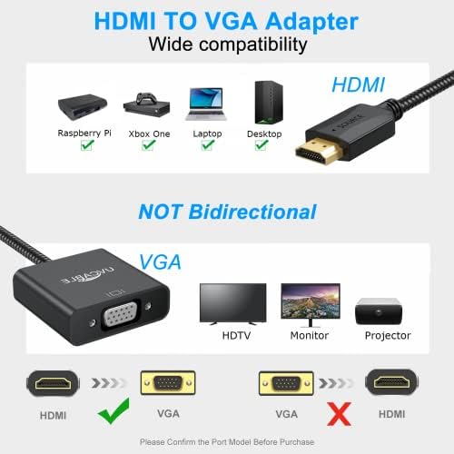 HDMI-VGA Adapter 10-es Csomag, Számítógép HDMI-VGA Monitor Kábel Adapter PC, Monitor, TV, Projektor, Játék Box, valamint Több-NEM