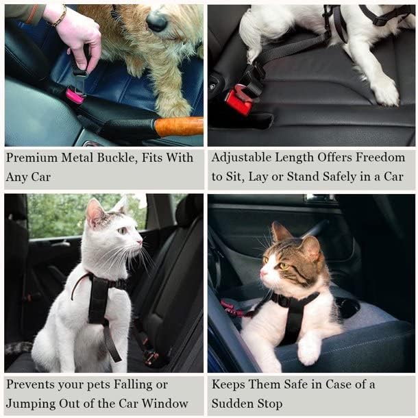 Hahahao Kutya biztonsági Öv 2 Csomag Kutya Autó biztonsági Öv, Állítható Kisállat biztonsági Öv a Jármű Nylon Pet-Biztonsági