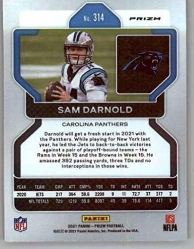 2021 Panini Prizm Prizm Narancs Disco 314 Sam Darnold Carolina Panthers NFL Labdarúgó-Trading Card