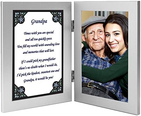 Ajándék Nagyapa, Nagyapa Vers a Unokája, vagy Unokája, Add 4x6 Inch Fotó