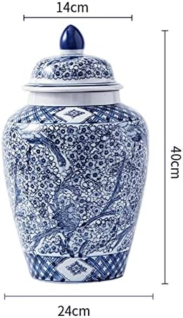 VLIZO Porcelán Gyömbér Jar virágkötészeti Megállapodás Dekoratív Üveg Kézműves Kínai Fényes Dísz, Fél Irodai Dekoráció Gyűjtemény Ajándék,