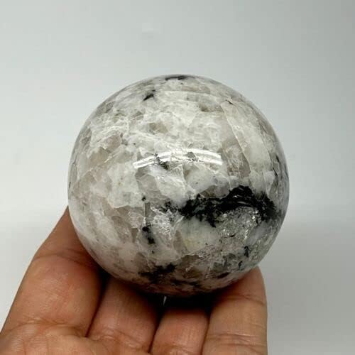 NKB1915053 kristálygömb 279.2 g, 2.3(59mm), Természetes Szivárvány Holdkő Gömb, Labda, Drágakő, India, B21413