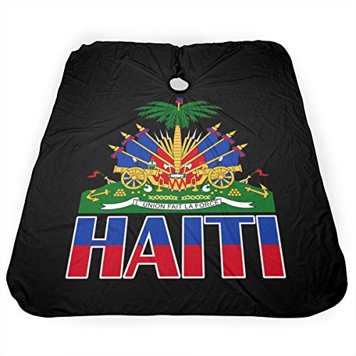Haiti Haiti Zászló, Címer Szalon, Haj Vágás Cape Ruhával Fodrász, Fodrászat Wrap Hajvágás Kötény Ruhával